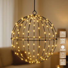 Lade das Bild in den Galerie-Viewer, LED Leuchtkugel zum hängen oder stellen 20 cm 30 cm od. 50 cm Dekoleuchte Weihnachten Kugel