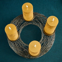 Lade das Bild in den Galerie-Viewer, Adventskranz Schwarz Alu vernickelt 28 cm