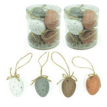 Lade das Bild in den Galerie-Viewer, 16er Set Ostereier zum aufhängen Kunststoff Dekoeier gesprenkelt modern Osterdekoration Deko Ostern