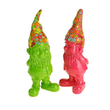 Lade das Bild in den Galerie-Viewer, Gartenzwerg Pink oder Grün modern 30cm Dekozwerg Zwerg Gartendeko Dekofigur