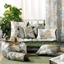 Lade das Bild in den Galerie-Viewer, Dekokissen Blätter Grün Gold vers. Größen