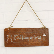 Lade das Bild in den Galerie-Viewer, Dekoschild Lieblingsplatz Metall Rost