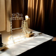 Lade das Bild in den Galerie-Viewer, Schmuckständer Altweiß Shabby Chic Schmuckhalter Schmuckorganizer Weiß Landhaus