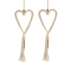 Lade das Bild in den Galerie-Viewer, 2er Set Makramee Herzen