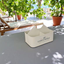 Lade das Bild in den Galerie-Viewer, Pflanzkasten Dekokorb Metall Anthrazit Creme Beige od. Mint 30 cm Tragekorb