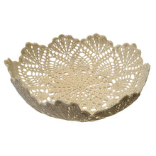 Lade das Bild in den Galerie-Viewer, Dekoschale Makramee Baumwolle Beige Natur Schale 30 cm
