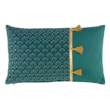 Lade das Bild in den Galerie-Viewer, Dekokissen Grün Gold 30 x 50 cm