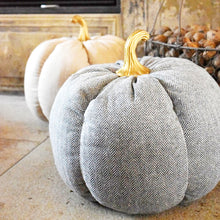 Lade das Bild in den Galerie-Viewer, Dekokürbis Grau 34 cm