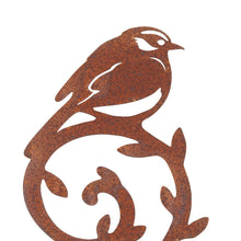 Lade das Bild in den Galerie-Viewer, 2er Set Blumenstecker Vogel Rost Landhaus Gartenstecker Beetstecker rostig Metall
