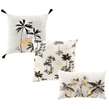 Lade das Bild in den Galerie-Viewer, Dekokissen Palmen Beige Schwarz Gold
