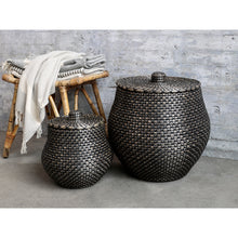 Lade das Bild in den Galerie-Viewer, Korbset Seegras Braun mit Deckel