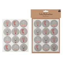 Lade das Bild in den Galerie-Viewer, Weihnachtsaufkleber Set 48 Stk Silber