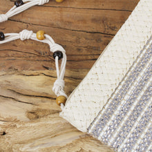 Lade das Bild in den Galerie-Viewer, Umhängetasche Beige Grau mit Glitzerfäden Tasche Damen moderne Handtasche