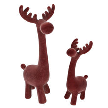 Lade das Bild in den Galerie-Viewer, 2er Set Deko Rentier modern Taupe Braun oder Grün modern Weihnachtsdeko Dekorentier