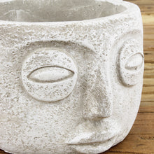Lade das Bild in den Galerie-Viewer, 3er Set Blumentopf Gesicht Grau