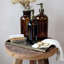 Lade das Bild in den Galerie-Viewer, 2er Set Tablett Messing rechteckig