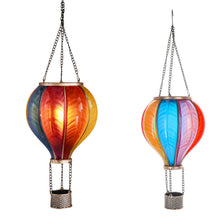 Lade das Bild in den Galerie-Viewer, Solar Heißluftballob 62 cm bunt 24 LED Dekolampe Garten Outdoor Leuchte Ballon