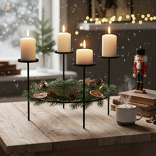 Lade das Bild in den Galerie-Viewer, Adventskranz Metall 43 cm oder 31 cm modern Tischdeko Weihnachtsdeko Deko Weihnachten