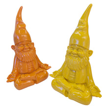 Lade das Bild in den Galerie-Viewer, Dekozwerg Yoga Gelb od. Orange 19 cm Zwerg Yogazwerg Gartenzwerg modern Dekofigur