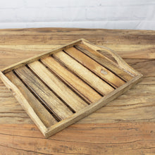 Lade das Bild in den Galerie-Viewer, Dekotablett Mangohol 30 cm Holztablett modern Tablett mit Griffen