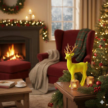 Lade das Bild in den Galerie-Viewer, Deko Rentier stehend 24 cm Magenta Grün od. Türkis Dekofigur modern