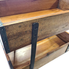 Lade das Bild in den Galerie-Viewer, Etagere Holz Metall 2-stöckig