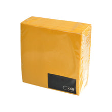 Lade das Bild in den Galerie-Viewer, 40er Set Cocktailservietten Senfgelb