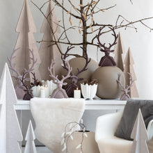 Lade das Bild in den Galerie-Viewer, Dekobüste Hirsch 30 cm modern Kunststoff beflockt Dekohirsch Büste Dekofigur