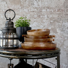 Lade das Bild in den Galerie-Viewer, Dekoschale mit Schnitzereien Holz Schale rustikal
