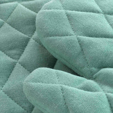 Lade das Bild in den Galerie-Viewer, Backofenhandschuh und Topflappen Set Salbei oder Rot modern Backhandschuh Topfhandschuh Baumwolle