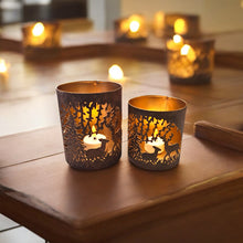 Lade das Bild in den Galerie-Viewer, Teelichthalter Flasche Metall Schwarz