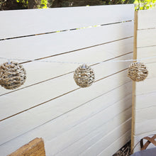 Lade das Bild in den Galerie-Viewer, LED Lichterkette Rattan Laterne Boho Gartenbeleuchtung Dekolicht Garten Beleuchtung Rattankugeln