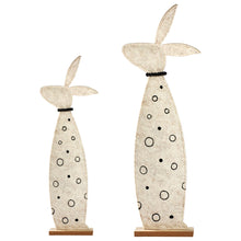 Lade das Bild in den Galerie-Viewer, 2er Set Filzhase Creme Schwarz