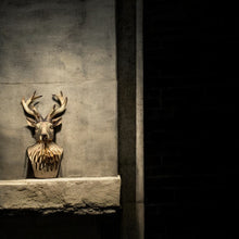 Lade das Bild in den Galerie-Viewer, Rentier Büste Bronze Gold