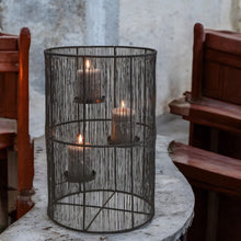 Lade das Bild in den Galerie-Viewer, Kerzenhalter für 3 Kerzen Schwarz Metall