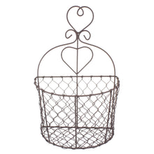 Lade das Bild in den Galerie-Viewer, 2er Set Wandkorb Metall Grau Landhaus Dekokorb Korbset