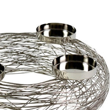 Lade das Bild in den Galerie-Viewer, Adventskranz Silber Edelstahl 28 cm
