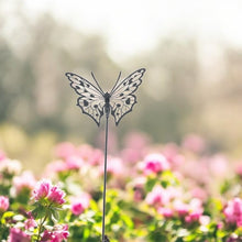 Lade das Bild in den Galerie-Viewer, 2er Set Dekostecker Schmetterling Schwarz Metall