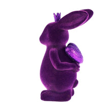 Lade das Bild in den Galerie-Viewer, Osterhase mit Herz Lila 22 cm Dekohase Oster Deko Osterdekoration