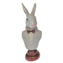 Lade das Bild in den Galerie-Viewer, Hasenbüste Polyresin Herr od. Dame 39 cm modern Osterhase Osterdekoration Deko Ostern Büste Hasenfigur Hase Dekohase