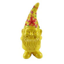 Lade das Bild in den Galerie-Viewer, Dekozwerg Flower Power Gelb oder Pink 20 cm Zwerg Gartenzwerg Polyresin Dekofigur