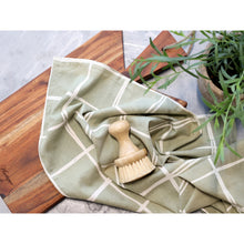Lade das Bild in den Galerie-Viewer, 2er Set Geschirrtuch Baumwolle Slub Grün oder Honig