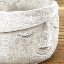 Lade das Bild in den Galerie-Viewer, 3er Set Blumentopf Gesicht Grau