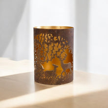 Lade das Bild in den Galerie-Viewer, Teelichthalter Flasche Metall Schwarz