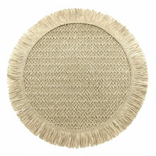 Lade das Bild in den Galerie-Viewer, 4er Set Platzset Boho rund Natur Beige 38 cm Tischset Tischdeko
