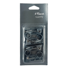 Lade das Bild in den Galerie-Viewer, 4er Set Tischdeckenhalter Schwarz