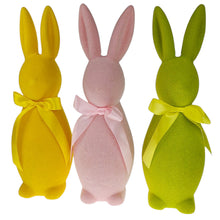 Lade das Bild in den Galerie-Viewer, Osterhase bunt modern Dekohase Hasenfigur Hase Ostern Dekofigur Gelb Rosa oder Grün