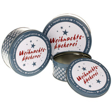 Lade das Bild in den Galerie-Viewer, XL Gebäckdose Rot Weiß oder Wichtel 23 cm Metall Weihnachtsdose Keksdose Plätzchenaufbewahrung