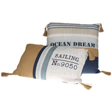 Lade das Bild in den Galerie-Viewer, Dekokissen 30x50 cm mit Inlet beige gold-glänzend Sofakissen Zierkissen mit Fransen