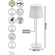 Lade das Bild in den Galerie-Viewer, LED Tischlampe Weiß oder Schwarz